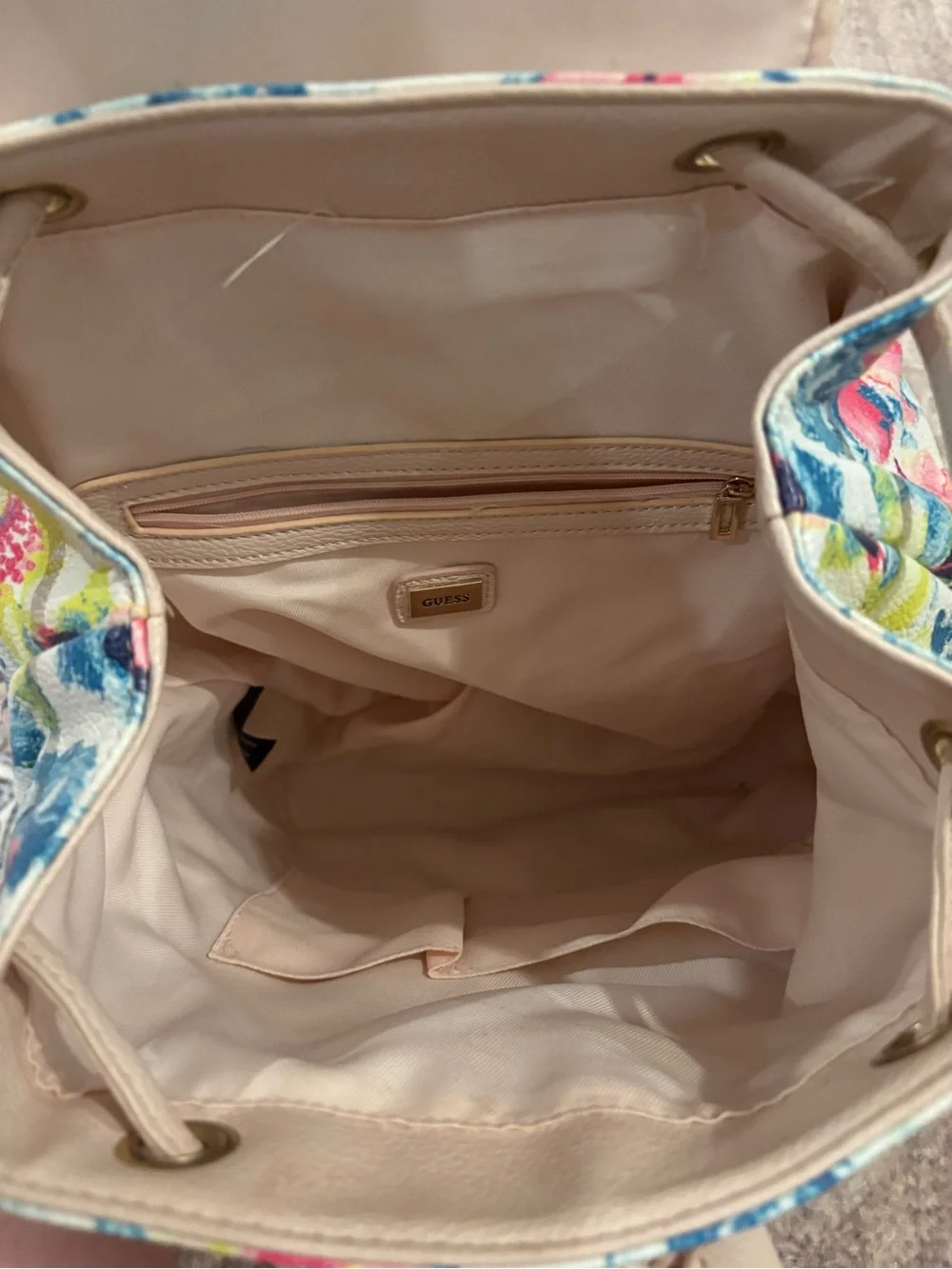 Guess Floral Print Women's Backpack - Multicolor